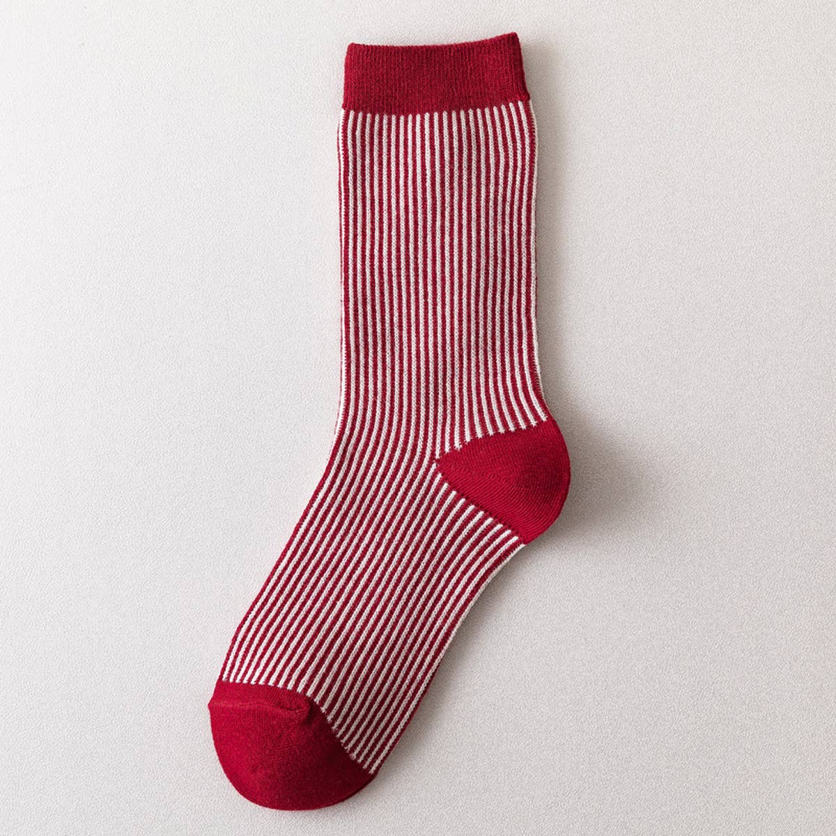 SIMPLE STRIPED MID-CALF SOCKS_CWMS0662