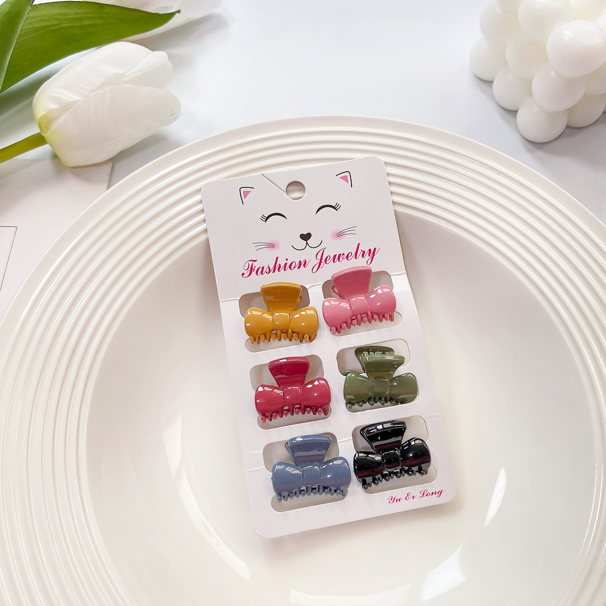 6pcs Candy Color Mini Hair Claws - Cute Bang Clips_CWAHA0727