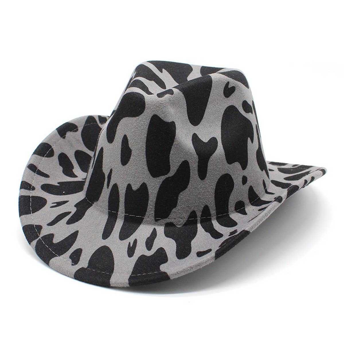 THICKENED FABRIC DOUBLE-SIDED COW PATTERN DENIM HAT_CWAH2535