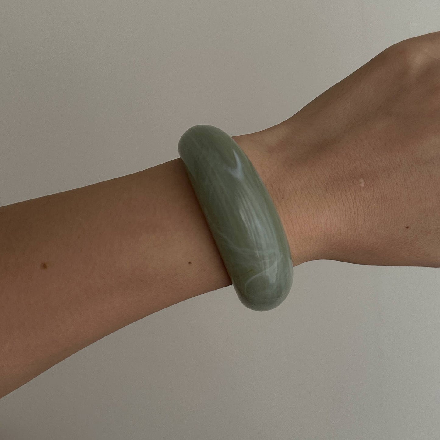 Thin Open Cuff Acrylic Bracelet for Petite Women