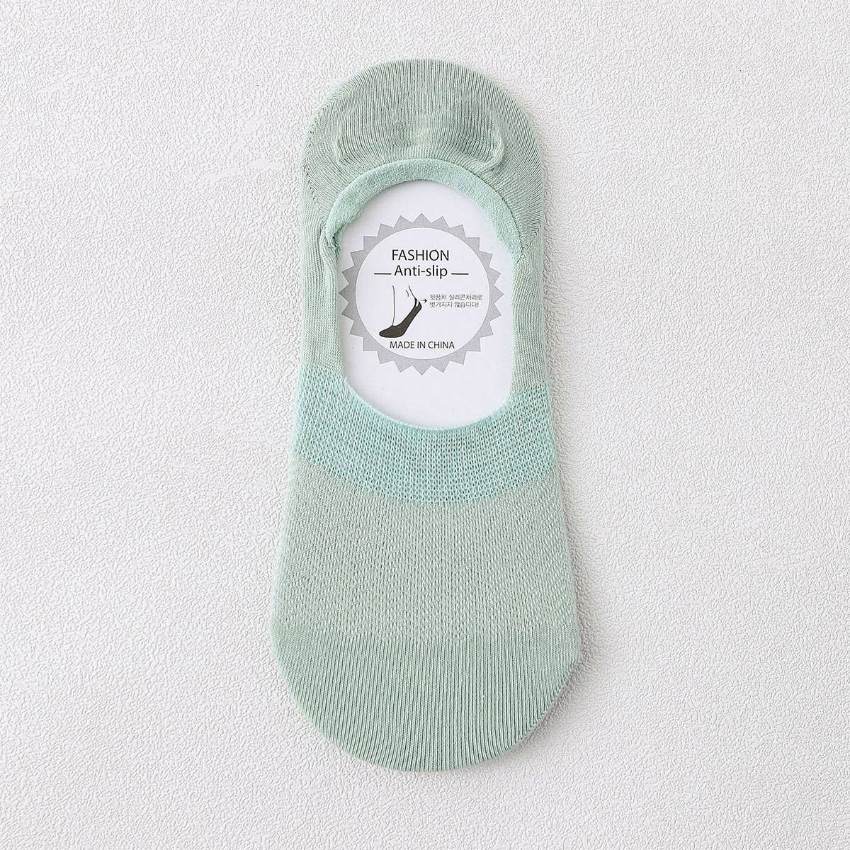 SOLID COLOR BREATHABLE COTTON SHORT SOCKS_CWMS048