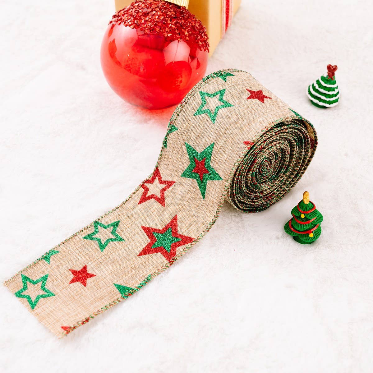 CWMM10228_CARTOON CHRISTMAS BURLAP RIBBON CREATIVE TREE DECO