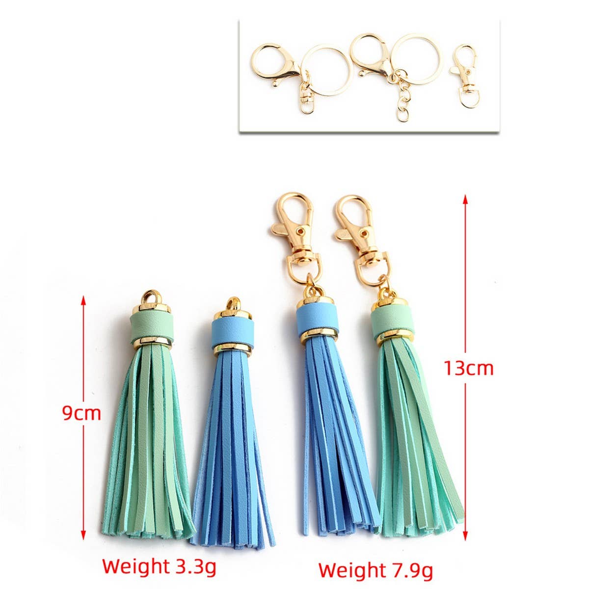 Leather Fringe Keychain, PU Tassel Bag Charm_CWAB5007