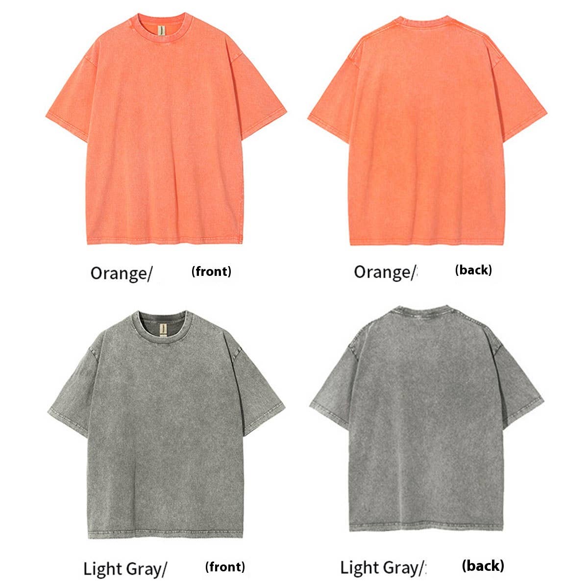 250g Vintage Washed Wax-Dyed Cotton T-Shirt ??Custom Logo