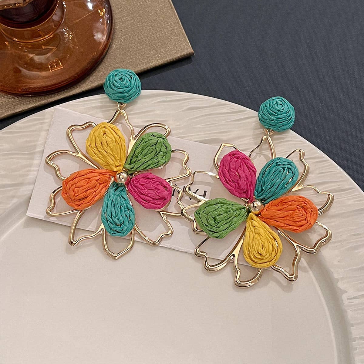 Dopamine vacation-style sweet earrings