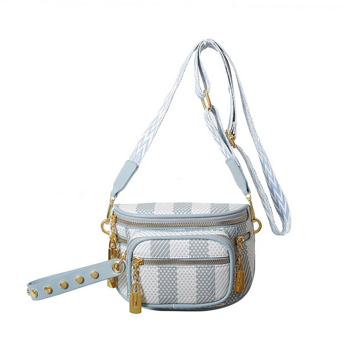 2024 NEW MULTI-LAYER ZIPPER RIBBON CHEST BAG_CWAB2086