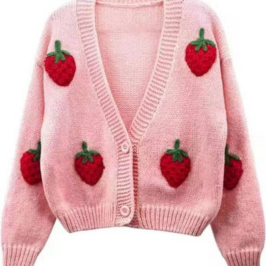 Women's Embroidered Knit Cardigan Jacket