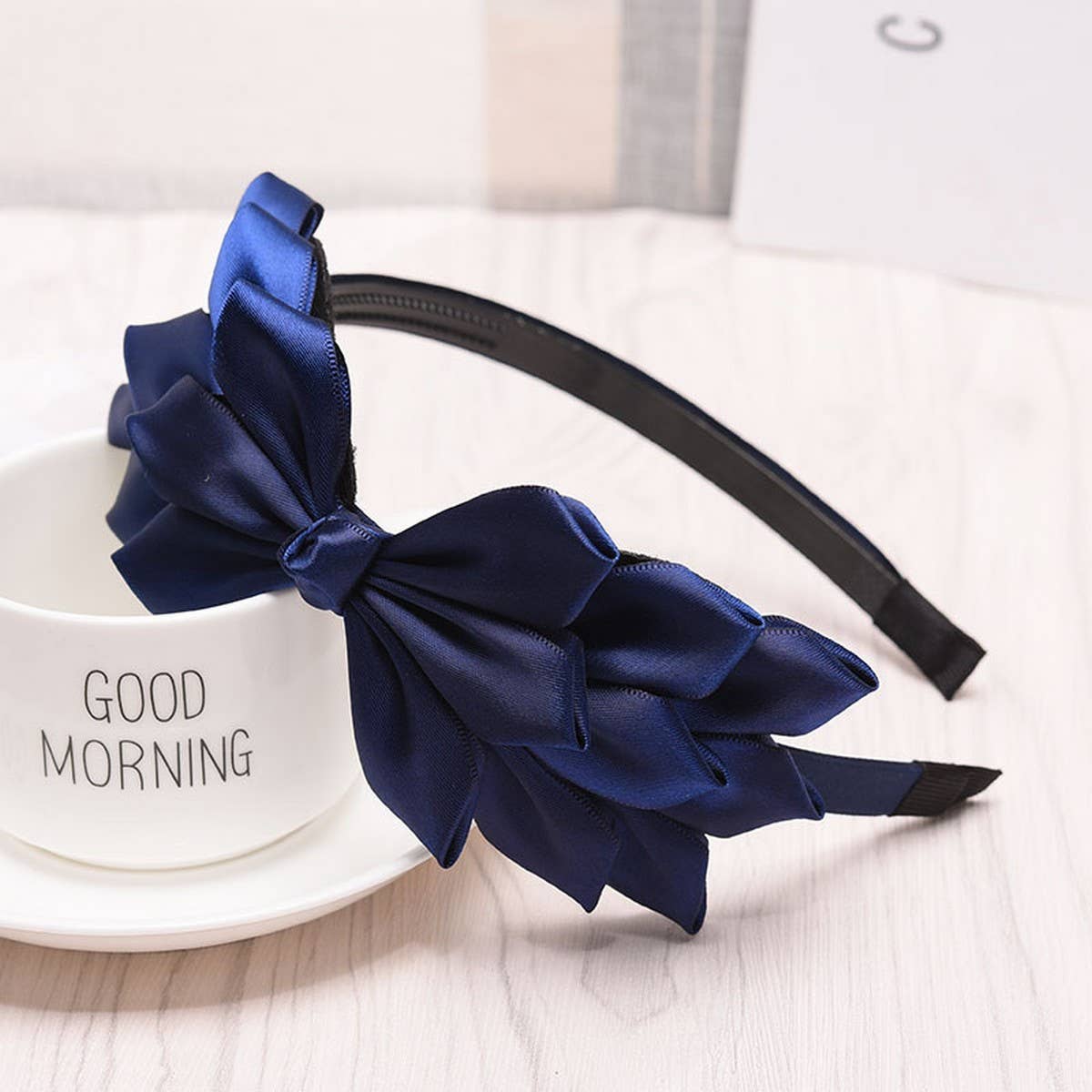 CUTE WOMEN'S SOLID COLOR BOW HEADBAND
