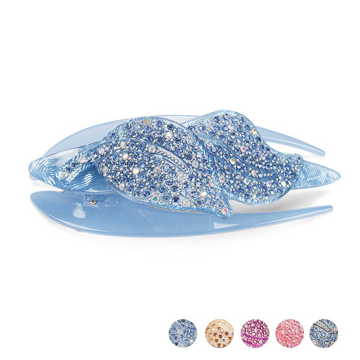 ACRYLIC TOP CLIP HEAD ORNAMENT RHINESTONE HAIRPIN_CWAHA4236