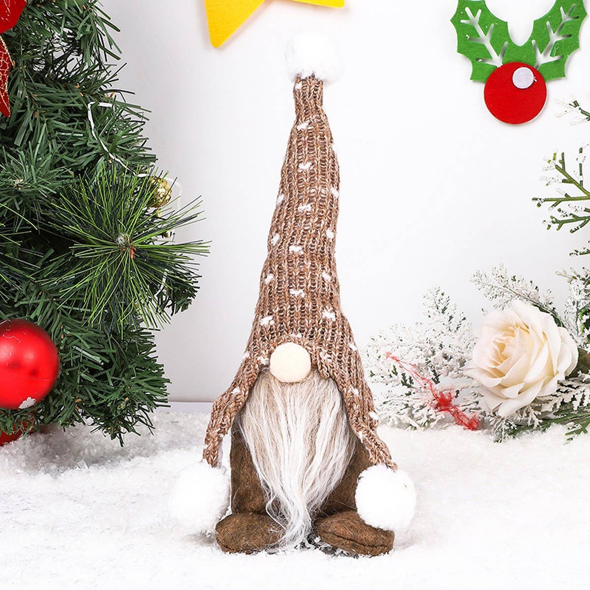 FACELESS DOLL CHRISTMAS KNITTED HAT DOLL ORNAMENT_CWMM2768