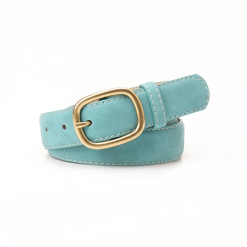 Fashionable retro trendy bronze pin buckle belt