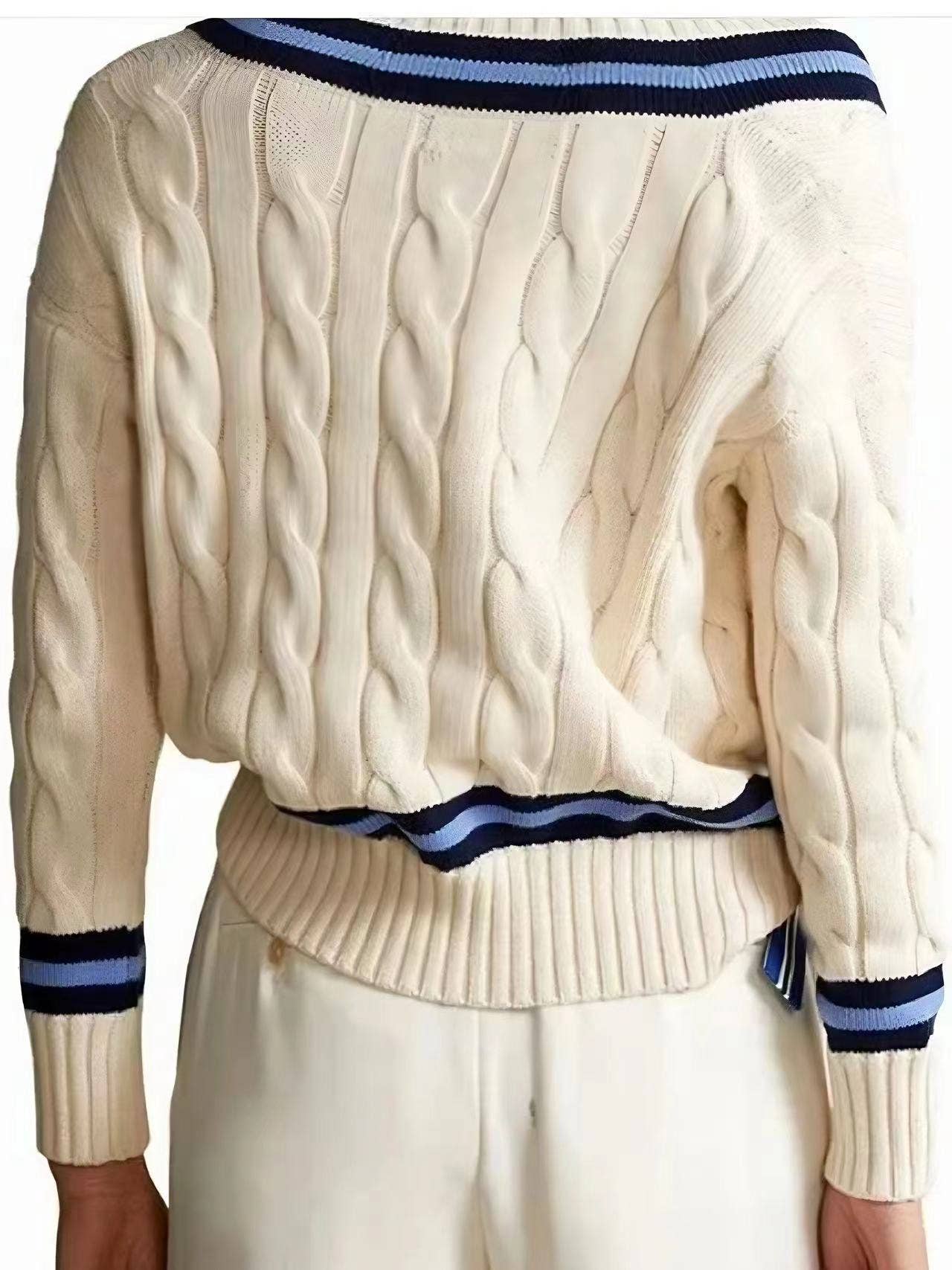 SLOUCHY STREET TWIST V-NECK SWEATER KNIT