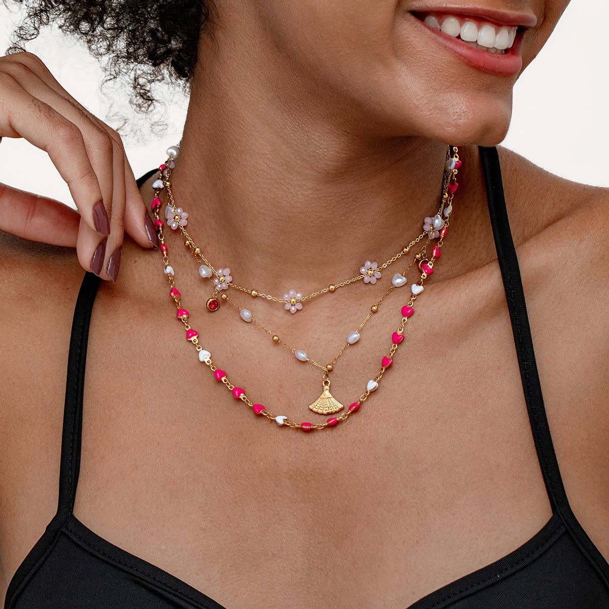 GEOMETRIC JEWELRY CHAIN SIMPLE NECKLACE