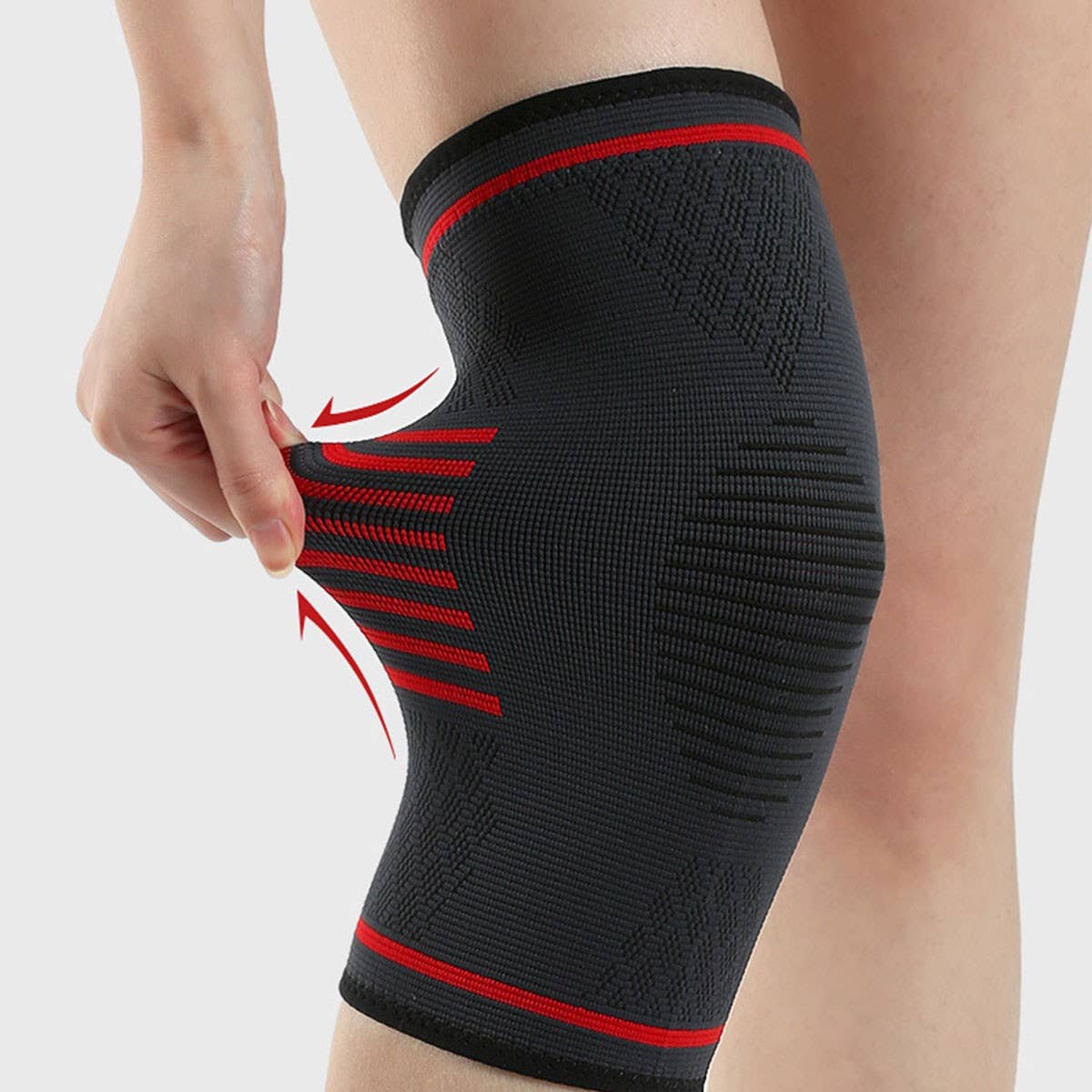 8-Bar Knit Sports Knee Brace for Basketball_CWMM7884