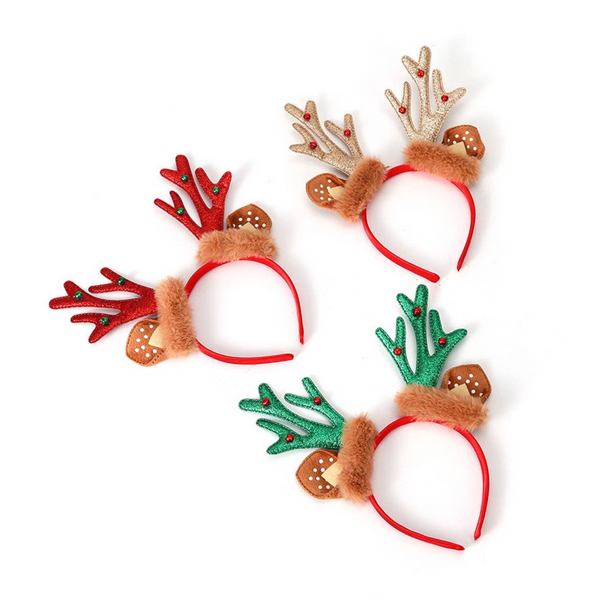 CHRISTMAS DEER ANTLER HEADBAND WITH EARS