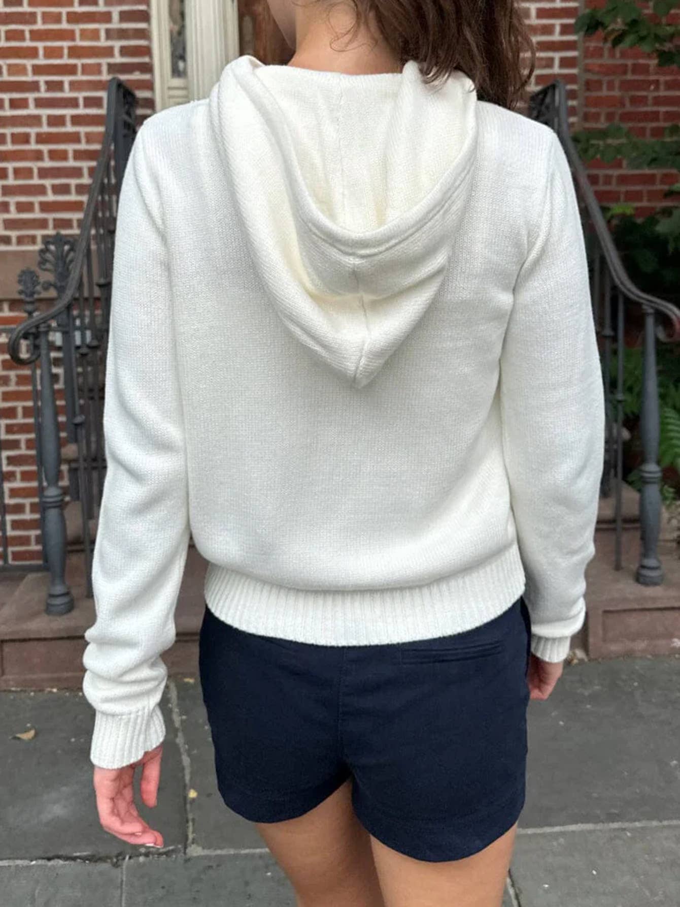 Fashion long-sleeved solid-color hoodie jacket