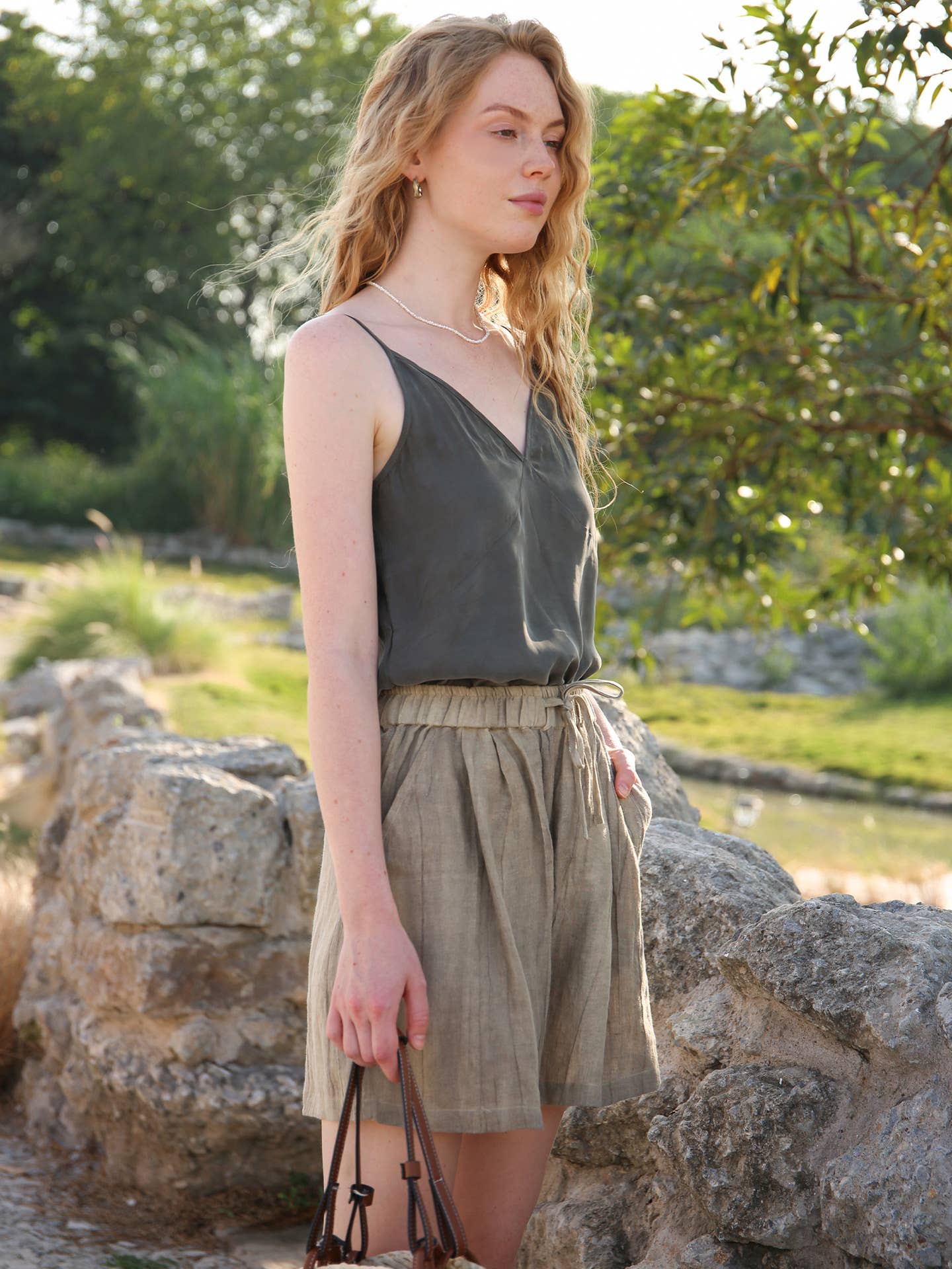 LINEN PLEATED PREMIUM SHORTS