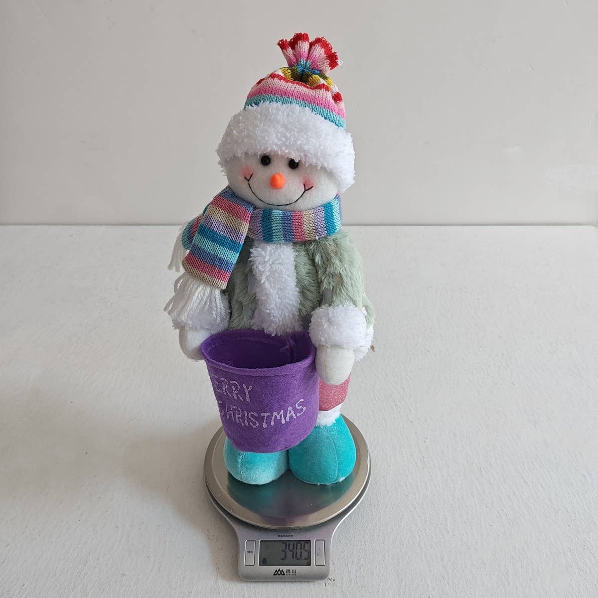 Cwmm10279_Christmas Snowman Doll With Colorful Hat Decor