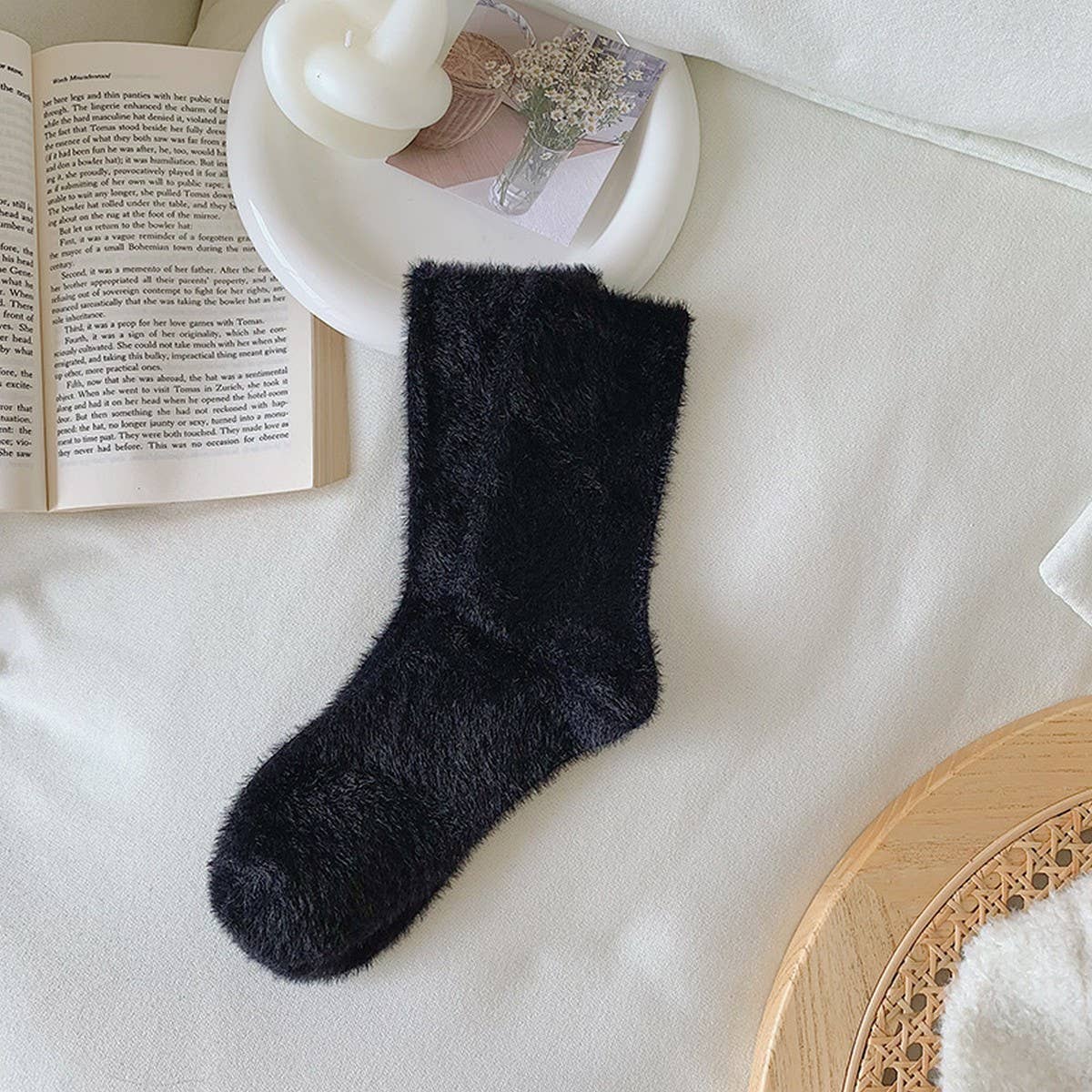 NEW AUTUMN AND WINTER CANDY COLOR THICK SOCKS