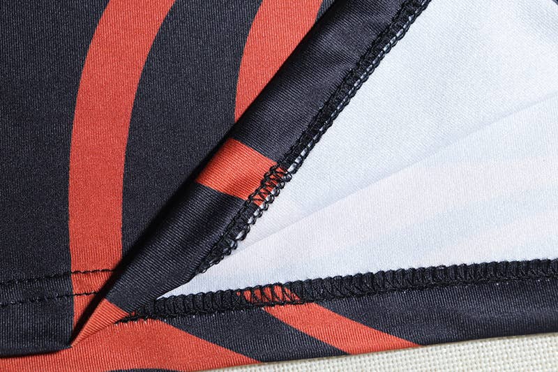 PRINTED SHEATH DRESS LONG SLEEVE MID-LENGTH SKIRT