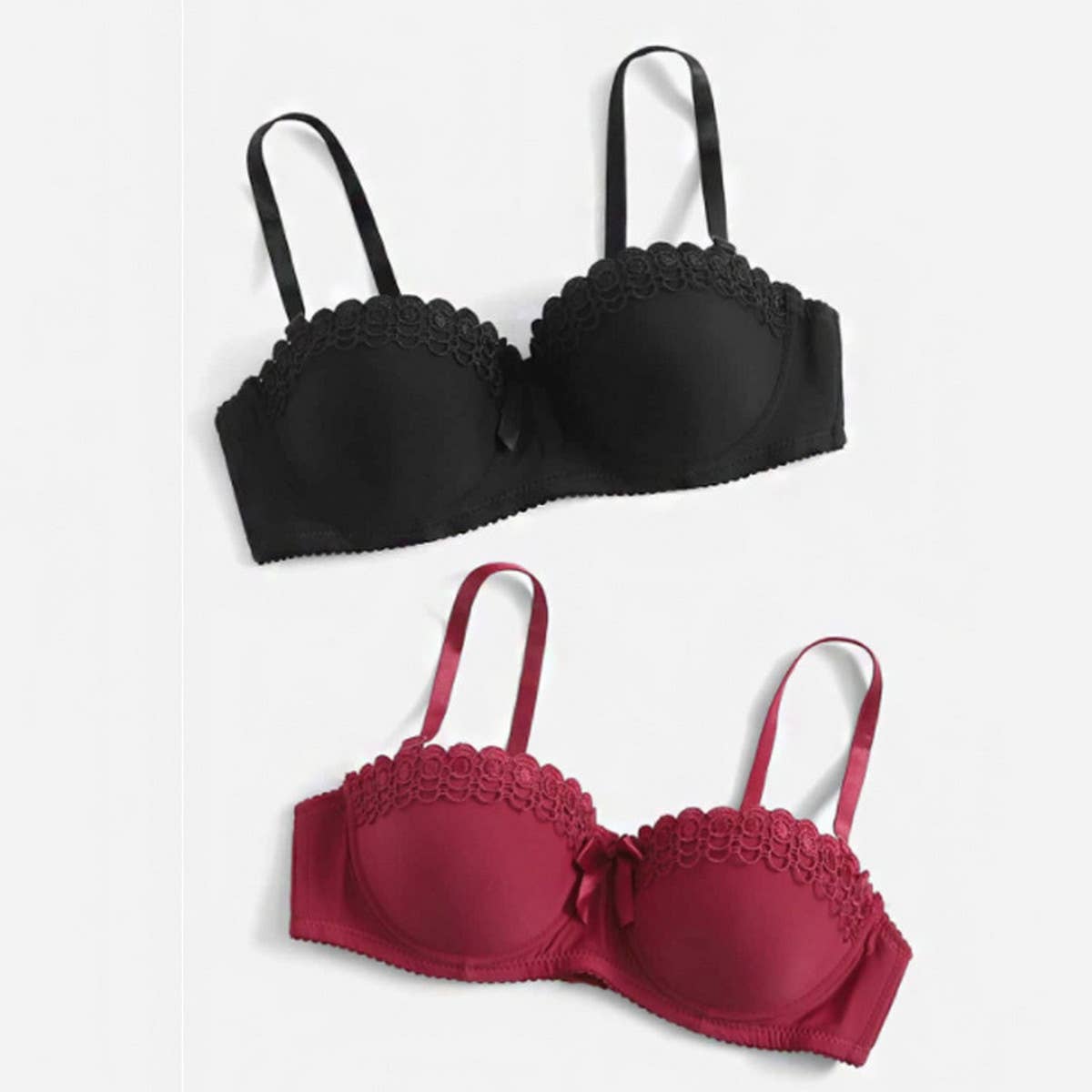 WOMEN FASHION BOW ANTI-SLIP BRA