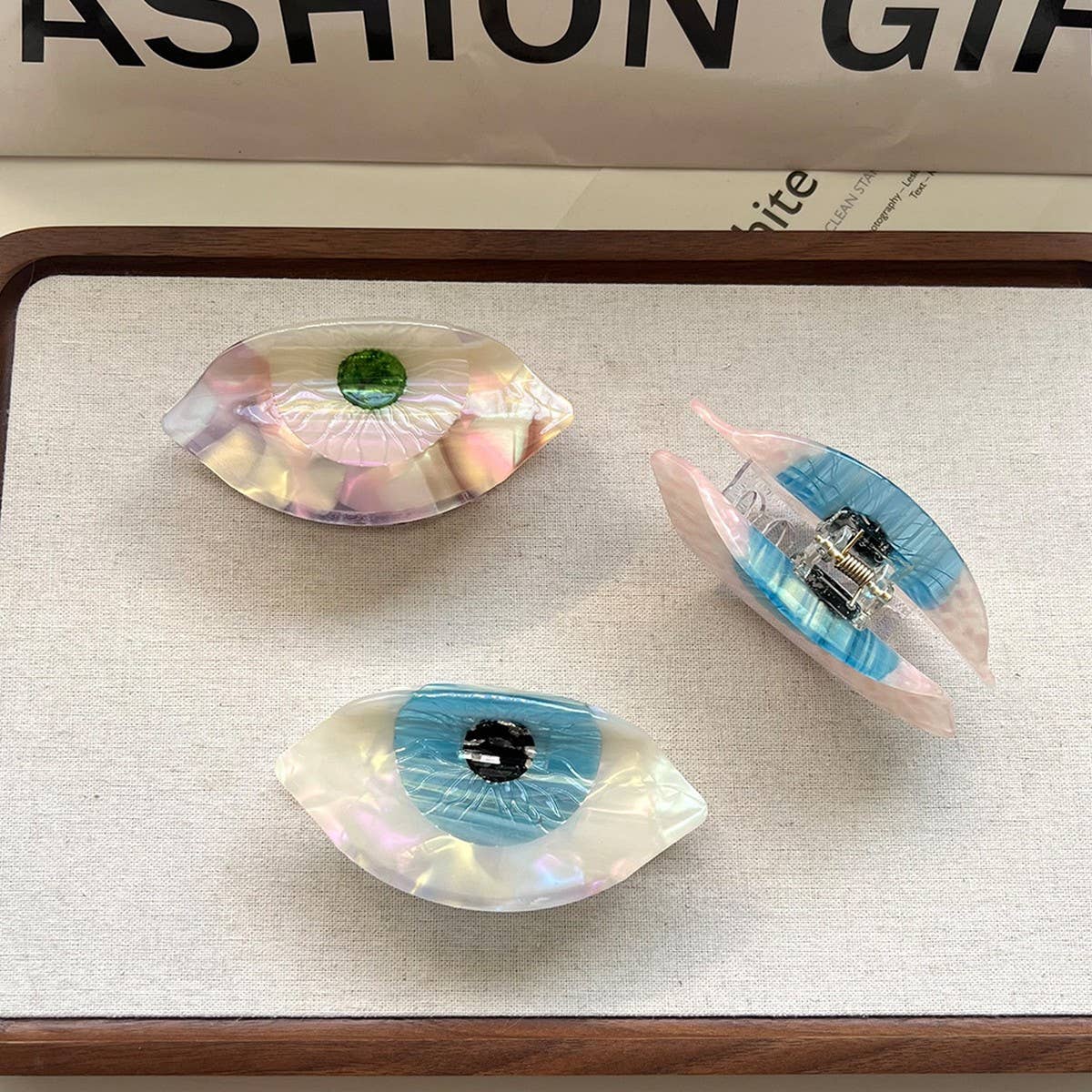 Vintage Eye Acetate Hair Claw Simple Chic Clip£ßCWAHA6027