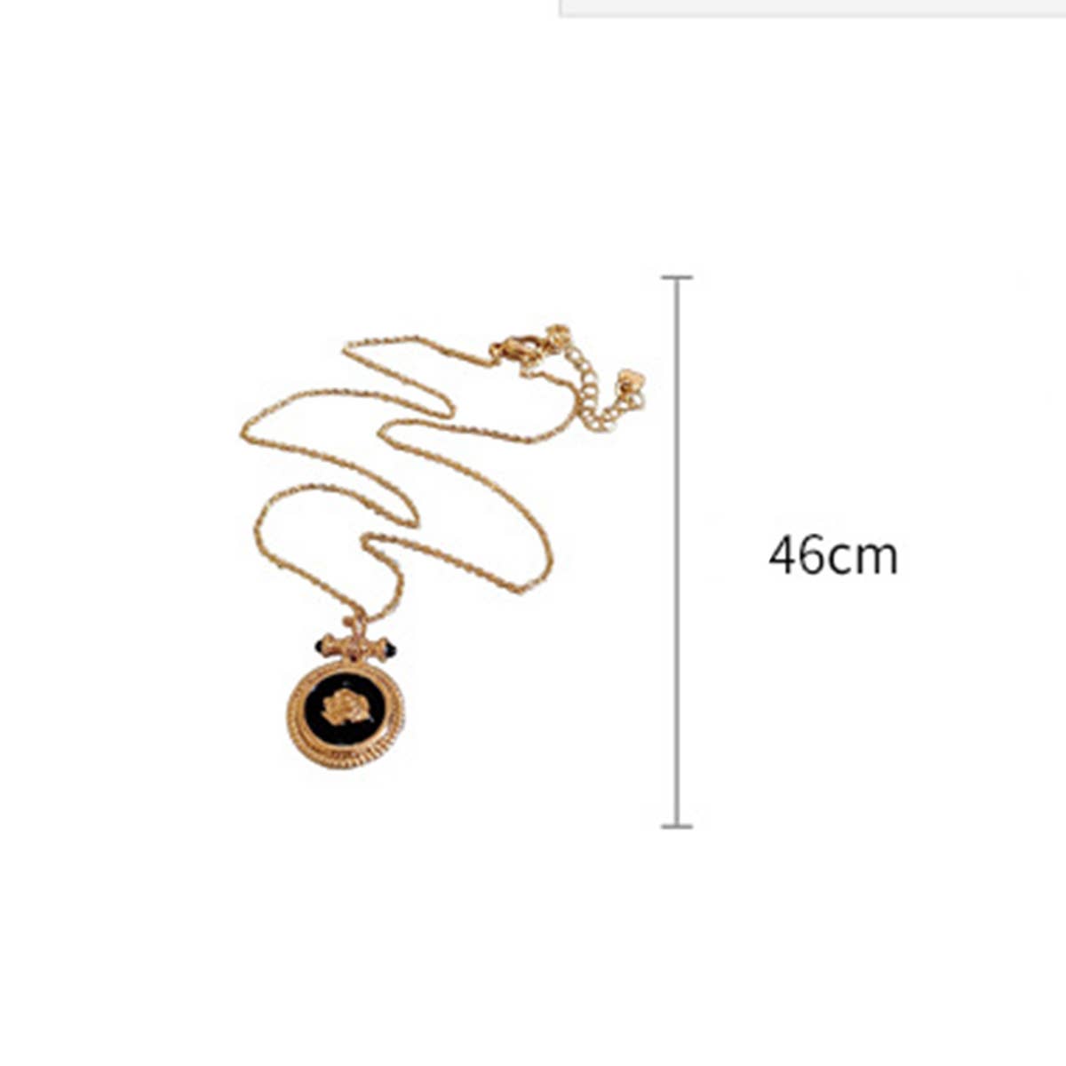 VINTAGE ROUND OIL DROP ROSE FLOWER NECKLACE