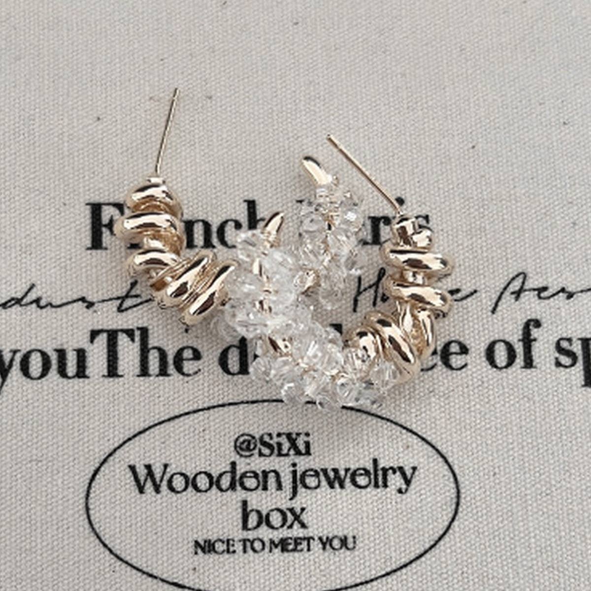 UNIQUE CRYSTAL WRAPPED EARRINGS