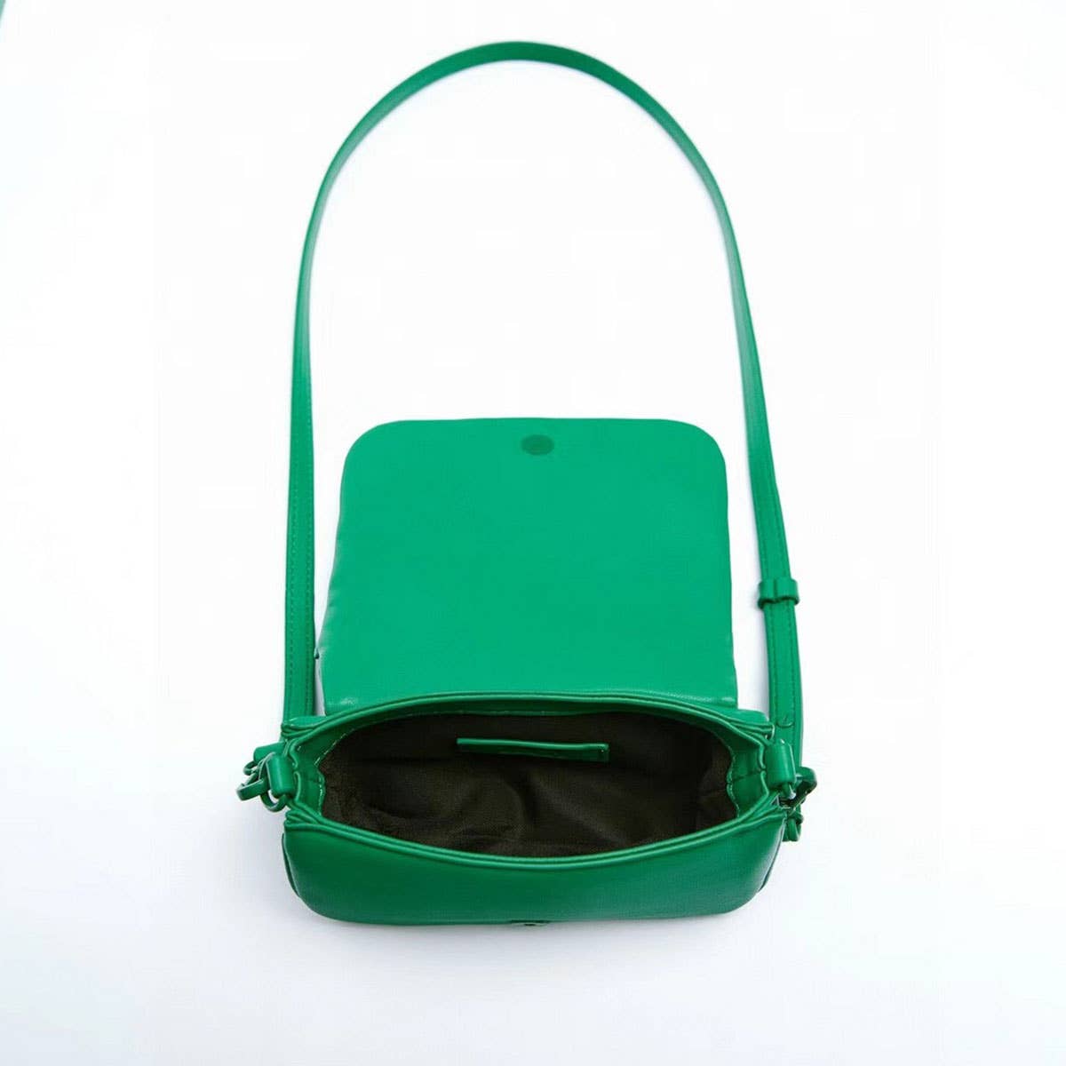 NEW SOLID COLOR SOFT LEATHER PLEATED SHOULDER BAG_CWAB3444