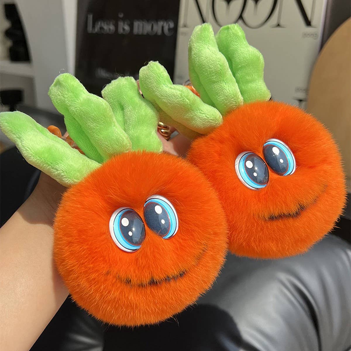 CUTE PLUSH CARROT CAR KEYCHAIN BAG PENDANT