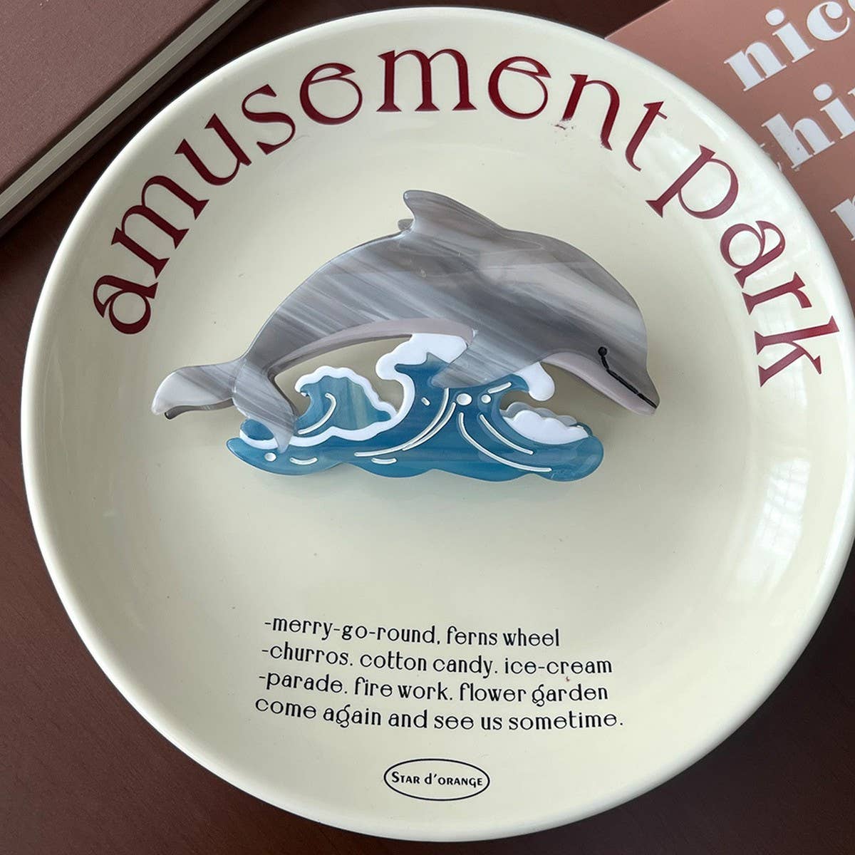 Ocean Series Hair Claw, Dolphin Shark Seal Clip_CWAHA5759