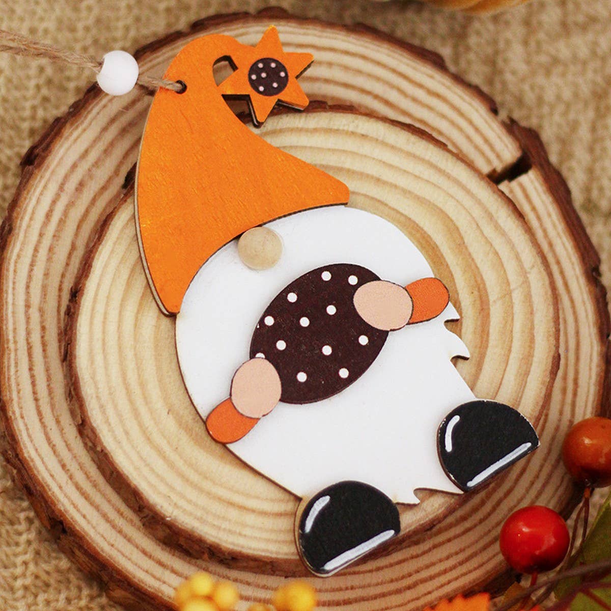 Painted Halloween Maple Leaf Faceless Doll_CWAJE05358