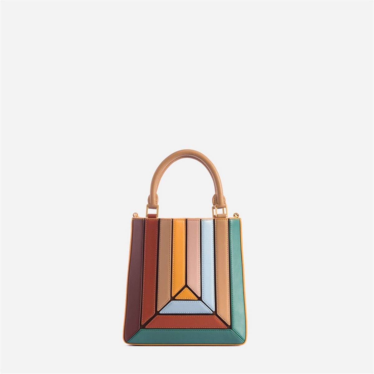 SPLICED RAINBOW SHOULDER BAG HANDBAG_CWAB1382
