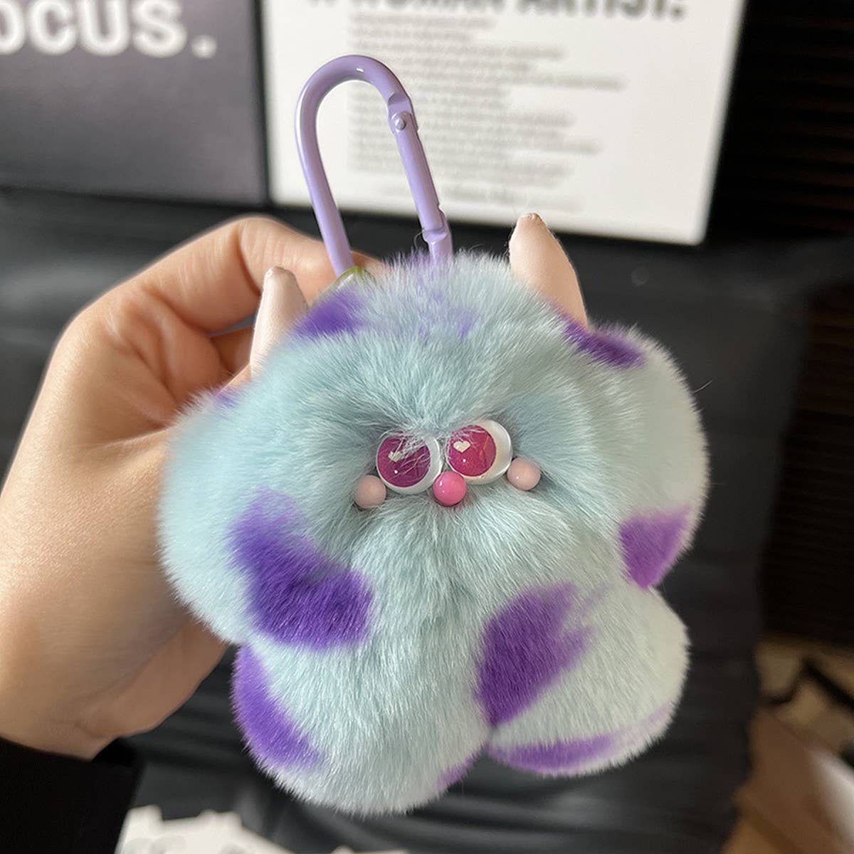 CUTE CALF CAR KEYCHAIN BAG PLUSH PENDANT GIFT