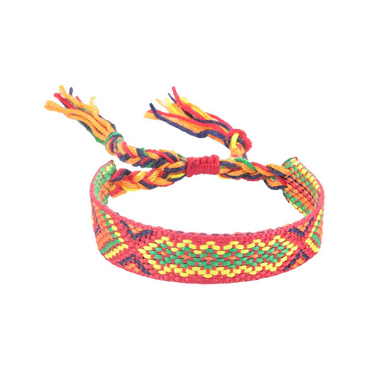 ETHNIC STYLE COLORFUL TASSEL WOVEN BRACELET