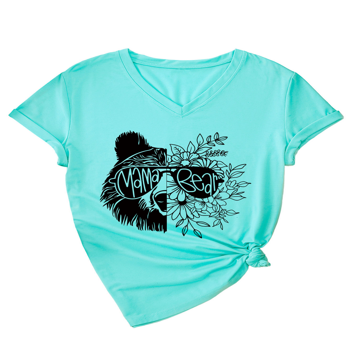 Trendy V-neck Short Sleeve Shirt for Women