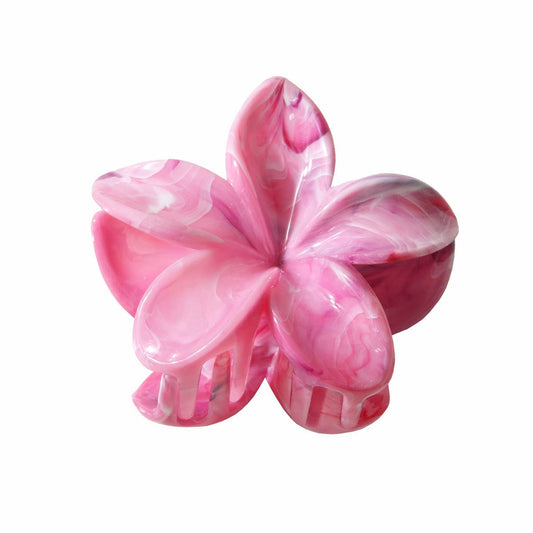 Marble Flower Hair Claw - Two-Tone Petal Clip_CWAHA1040