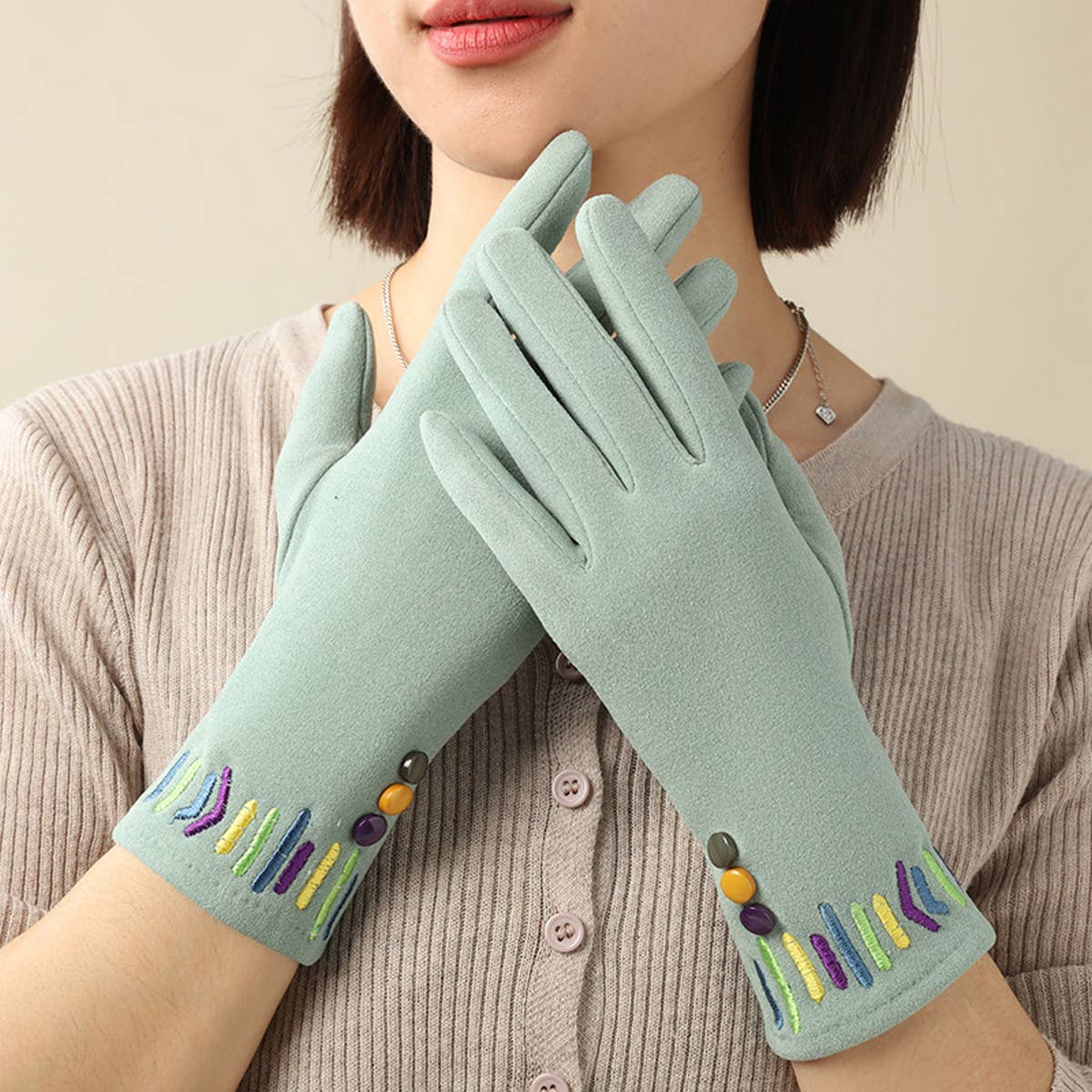 SIMPLE AND STYLISH WARM BREATHABLE GLOVES_CWAG0068