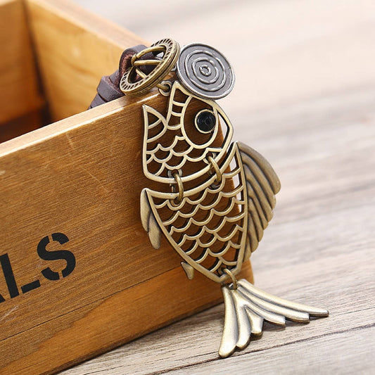 PUNK HAND-WOVEN ALLOY FISH CAR KEYCHAIN_CWMM4781