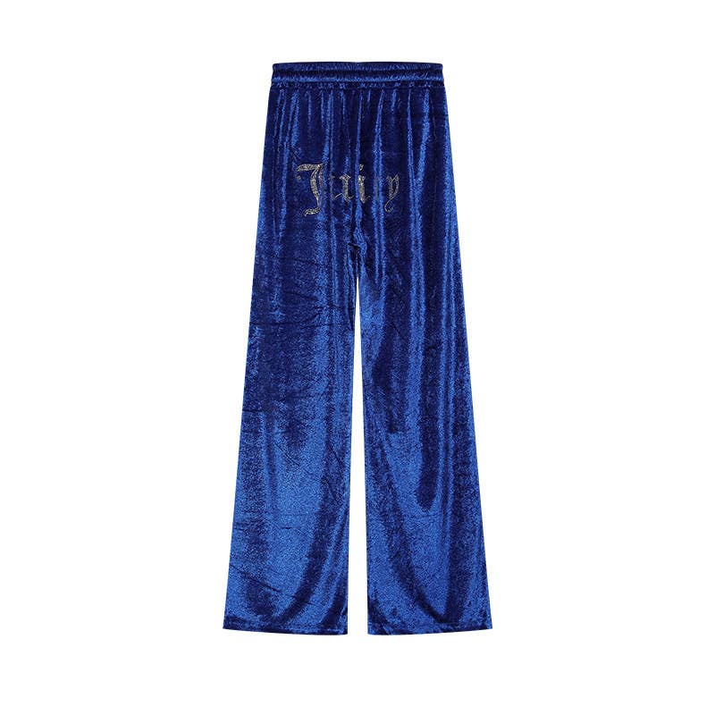 Fashion rhinestone Korean velvet sportswear set