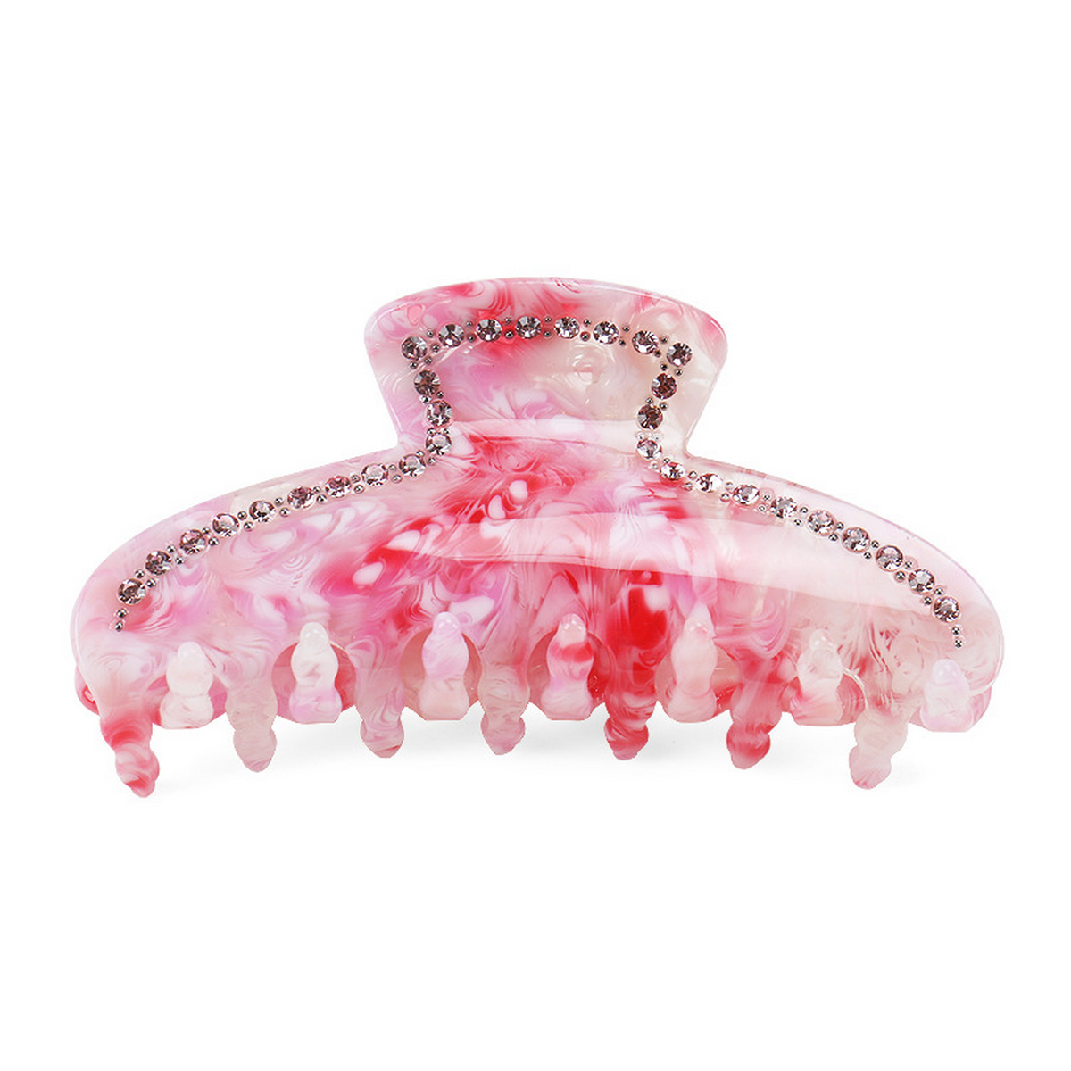 French Retro Hair Claw, Rhinestone Ponytail Clip