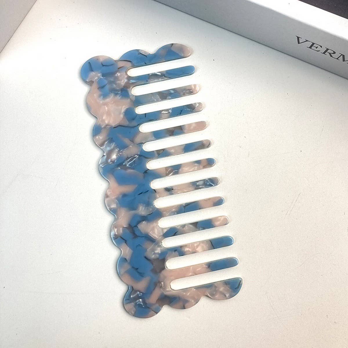 Cute Dog Wide-Tooth Comb Colorful Acetate Brush