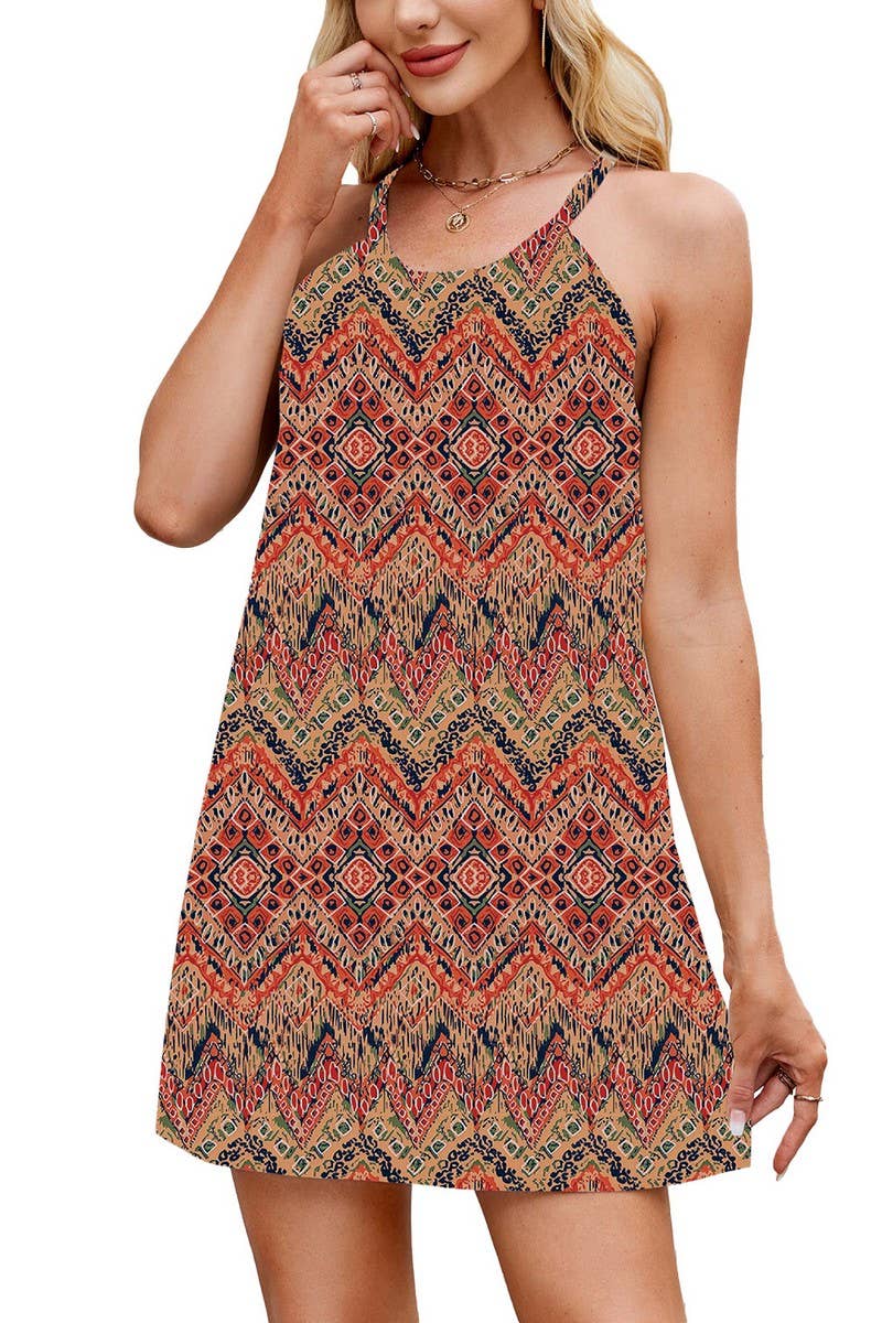 CWDSD7421_NEW SUMMER CASUAL SLEEVELESS VEST DRESS