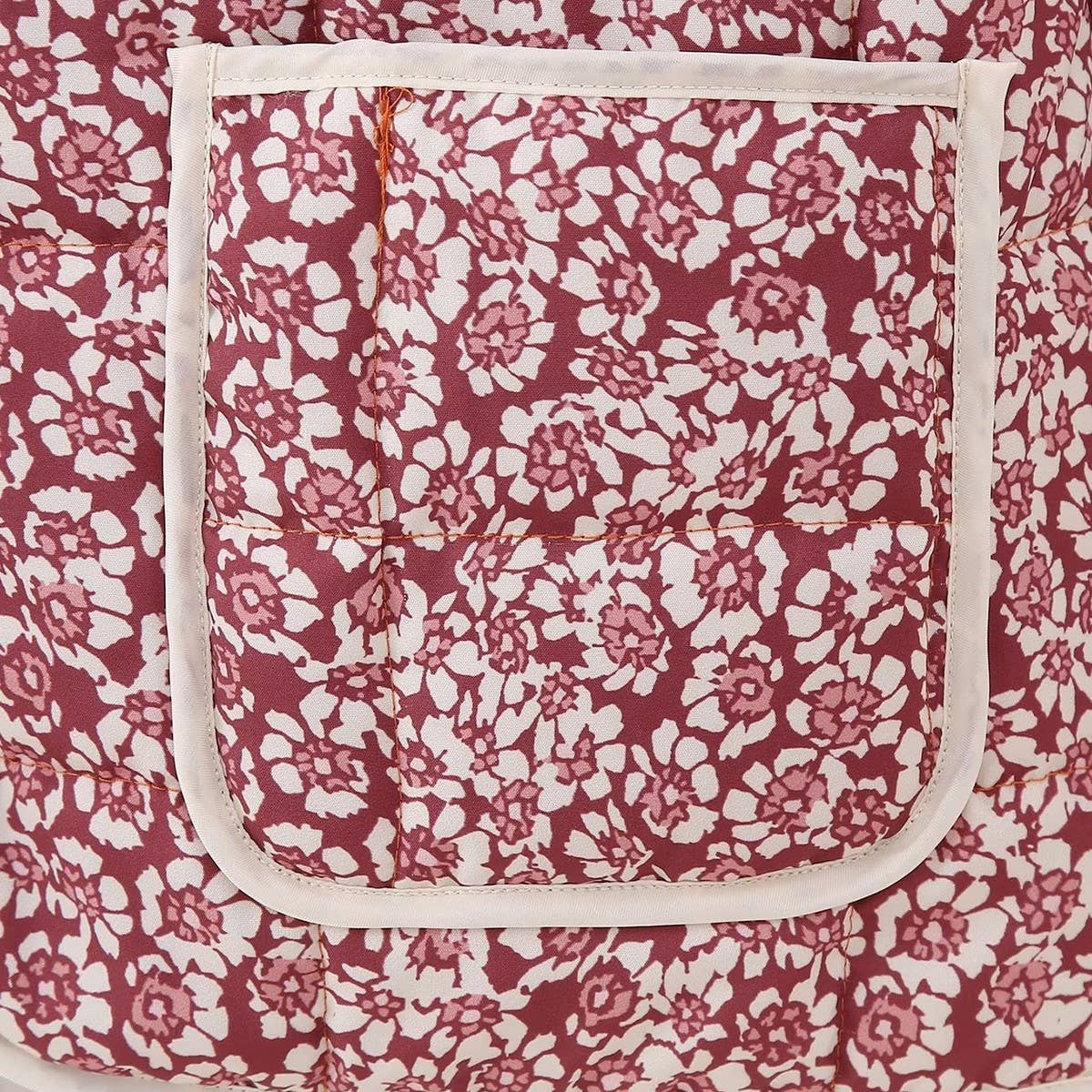 REVERSIBLE FLORAL LOOSE WARM QUILTED JACKETS