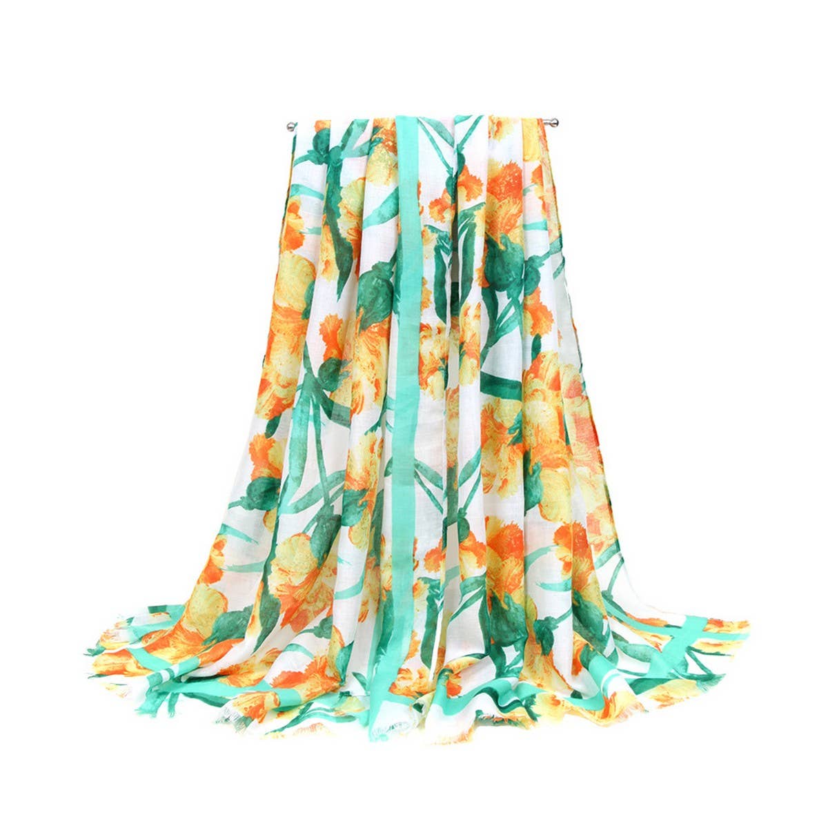 Floral Scarf - Lightweight Beach Wrap for Women