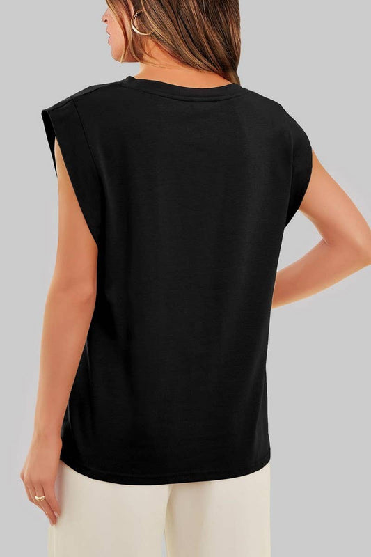 ROUND NECK LOOSE SHORT SLEEVE T SHIRT_CWTSTS0331