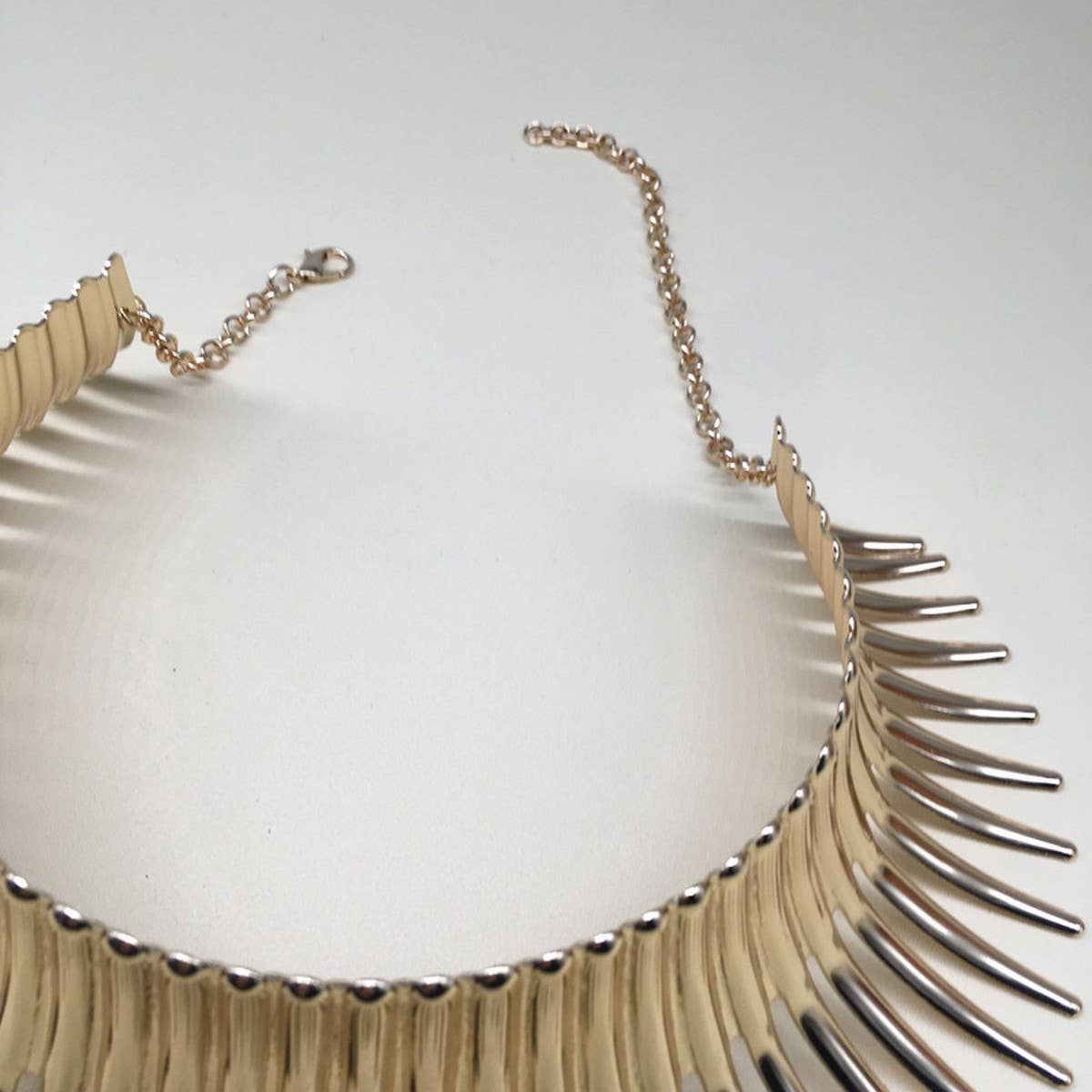 METAL FLOWER PUNK FASHION NECKLACE SET