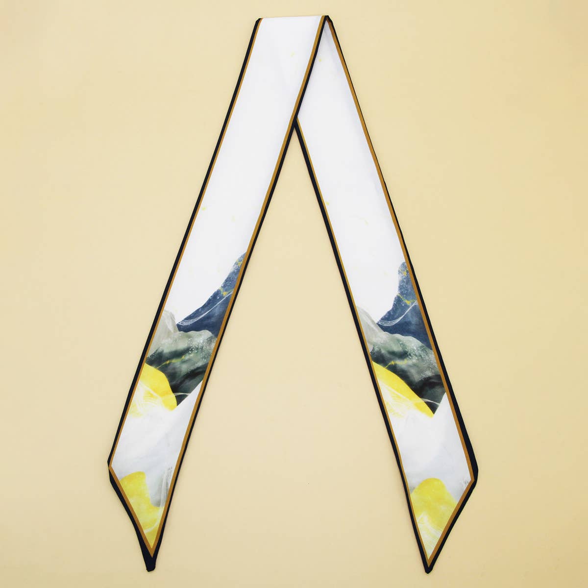 Letter Floral Skinny Scarf ? Hair Bow & Bag Ribbon