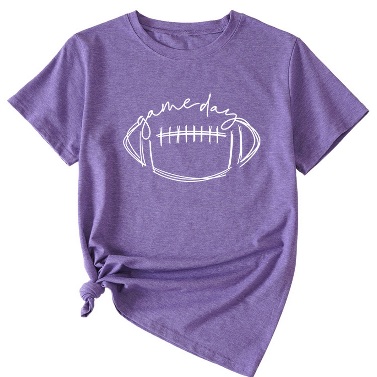 Women??¢s Casual Tee with Fun Football Print_CWDSD8368