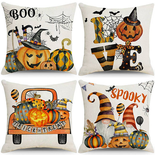 HALLOWEEN CARTOON PUMPKIN PILLOWCASE